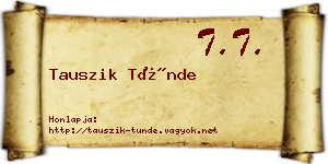 Tauszik Tünde névjegykártya